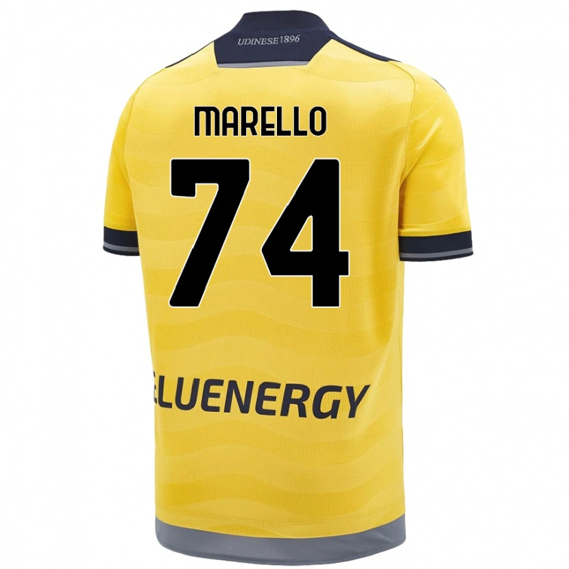 Danxen Men Mattia Marello #74 Golden Away Jersey 2024/25 T-Shirt