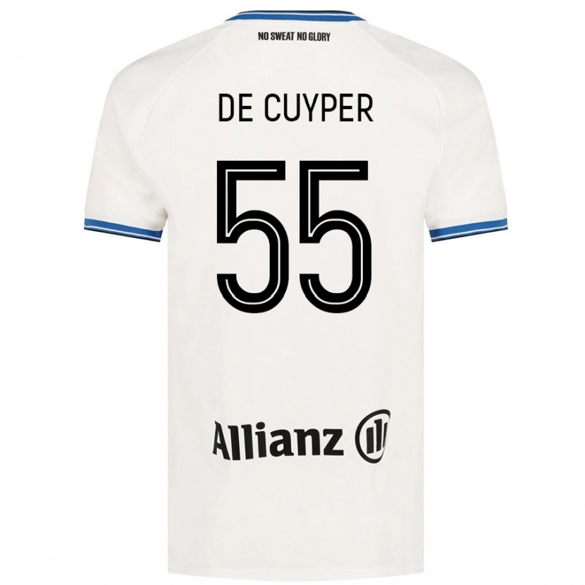 Danxen Men Maxim De Cuyper #55 White Away Jersey 2024/25 T-Shirt