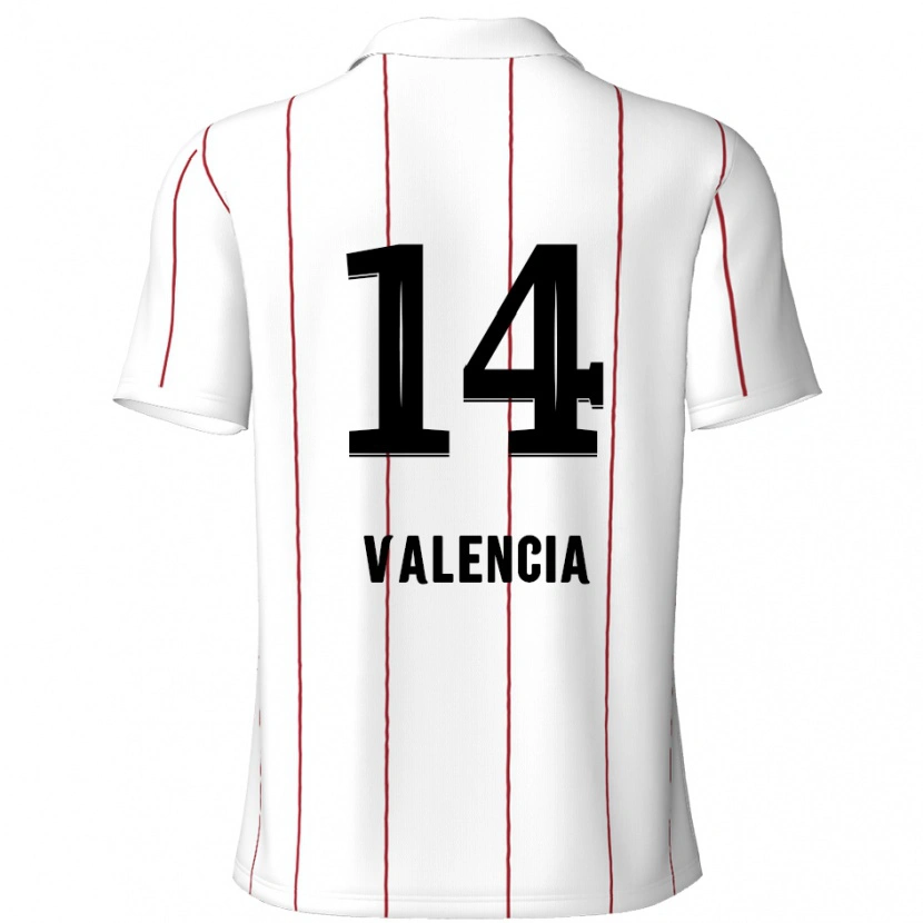 Danxen Men Anthony Valencia #14 White Black Away Jersey 2024/25 T-Shirt