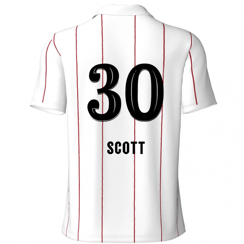 Danxen Men Christopher Scott #30 White Black Away Jersey 2024/25 T-Shirt