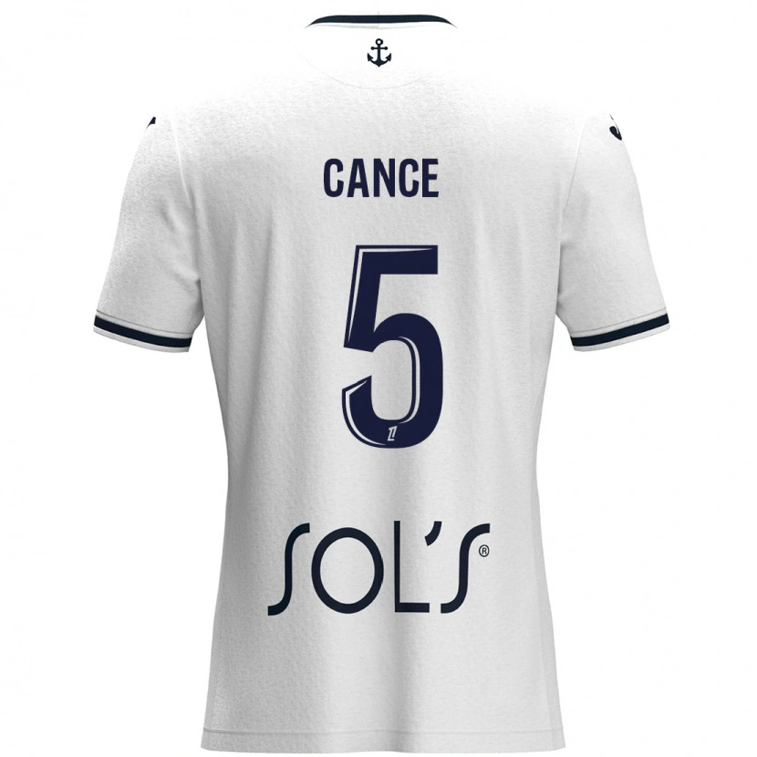 Danxen Men Laurie Cance #5 White Dark Blue Away Jersey 2024/25 T-Shirt