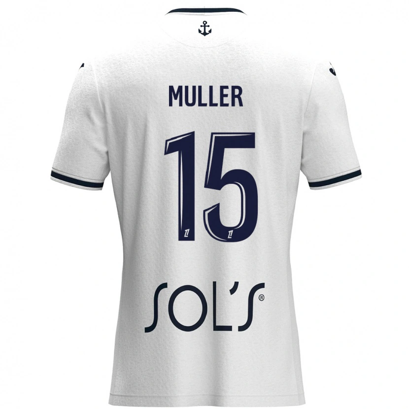 Danxen Men Laura Muller #15 White Dark Blue Away Jersey 2024/25 T-Shirt