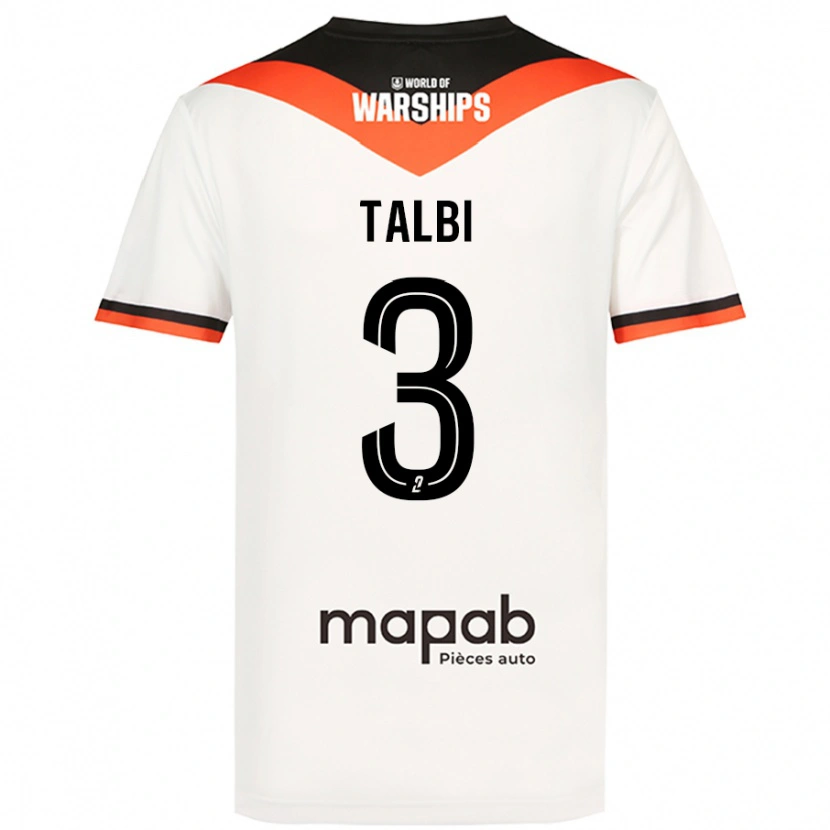 Danxen Men Montassar Talbi #3 White Away Jersey 2024/25 T-Shirt