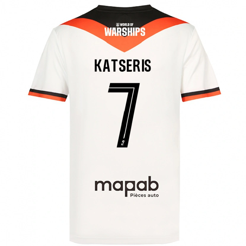 Danxen Men Panos Katseris #7 White Away Jersey 2024/25 T-Shirt