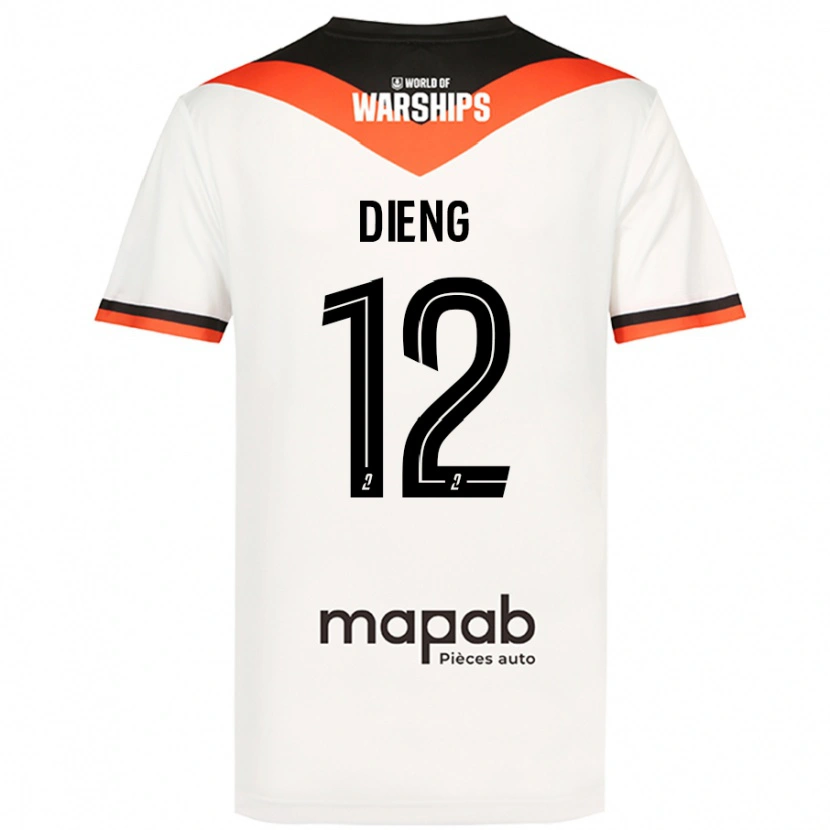 Danxen Men Bamba Dieng #12 White Away Jersey 2024/25 T-Shirt