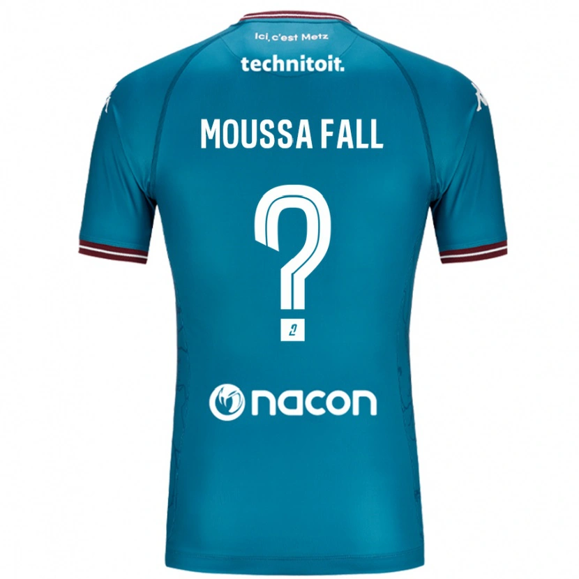 Danxen Men Pape Moussa Fall #0 Bleu Petrole Away Jersey 2024/25 T-Shirt