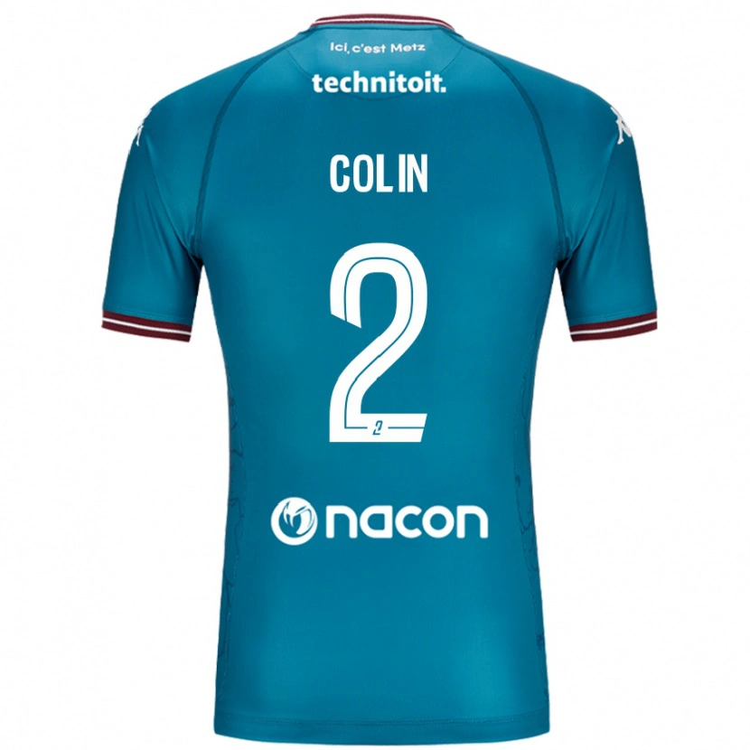 Danxen Men Maxime Colin #2 Bleu Petrole Away Jersey 2024/25 T-Shirt