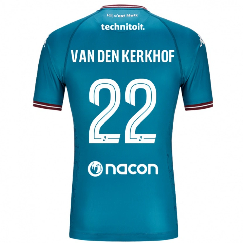 Danxen Men Kevin Van Den Kerkhof #22 Bleu Petrole Away Jersey 2024/25 T-Shirt