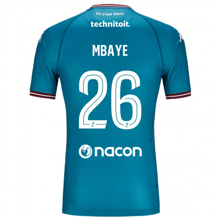 Danxen Men Malick Mbaye #26 Bleu Petrole Away Jersey 2024/25 T-Shirt