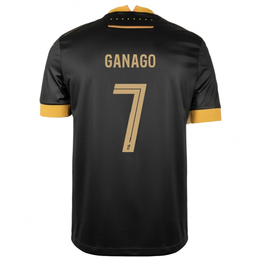 Danxen Men Ignatius Ganago #7 Black Brown Away Jersey 2024/25 T-Shirt