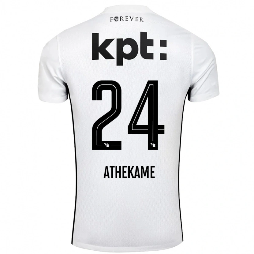 Danxen Men Zachary Athekame #24 White Black Away Jersey 2024/25 T-Shirt