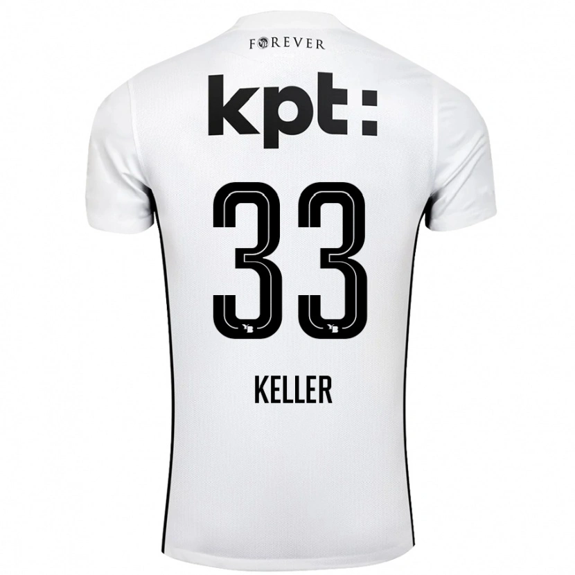 Danxen Men Marvin Keller #33 White Black Away Jersey 2024/25 T-Shirt