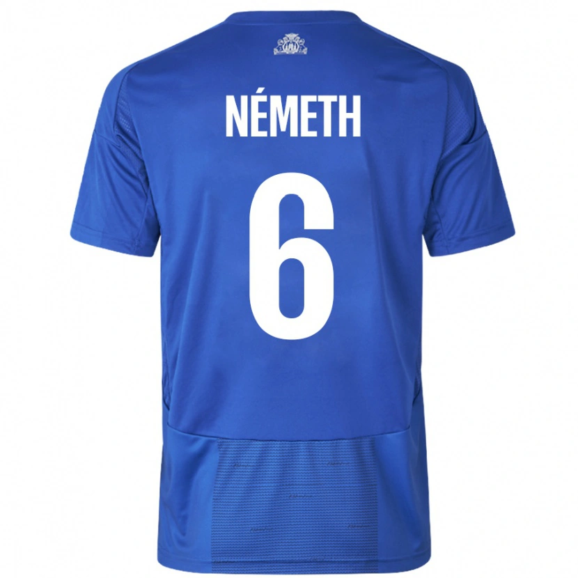 Danxen Men Hunor Németh #6 White Blue Away Jersey 2024/25 T-Shirt