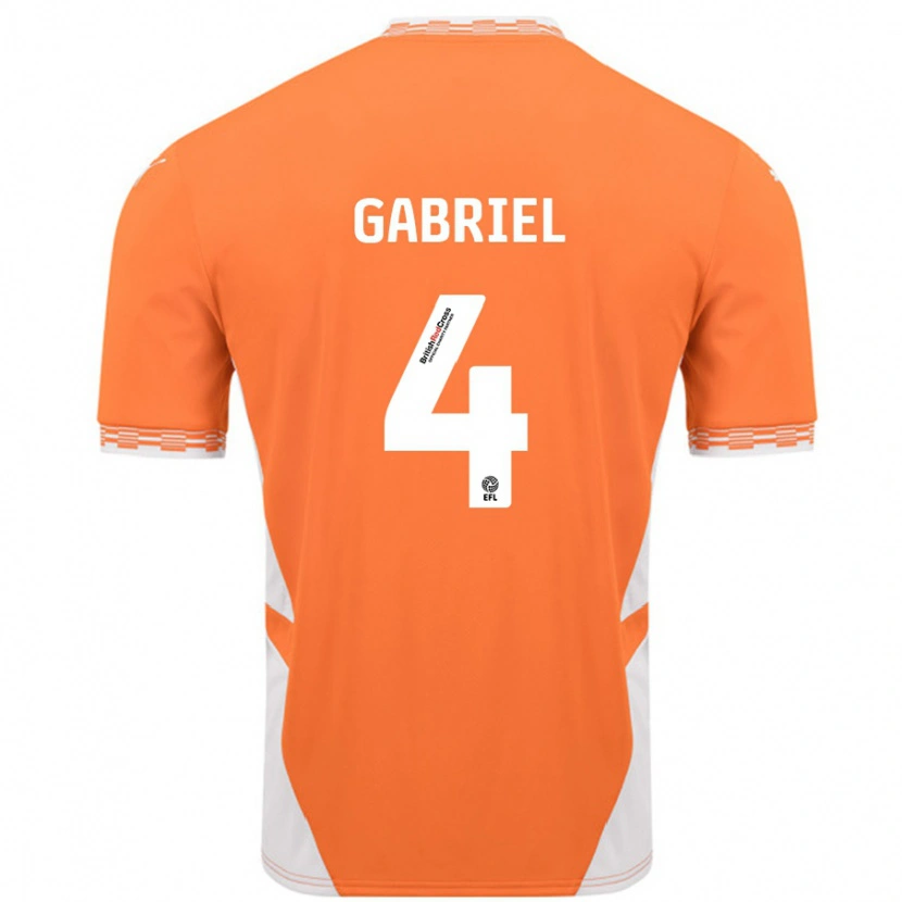 Danxen Women Jordan Lawrence-Gabriel #4 Orange White Home Jersey 2024/25 T-Shirt