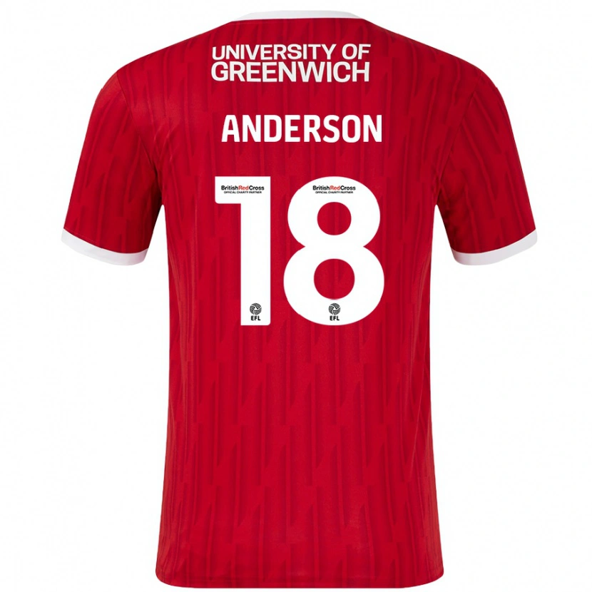 Danxen Women Karoy Anderson #18 Red White Home Jersey 2024/25 T-Shirt