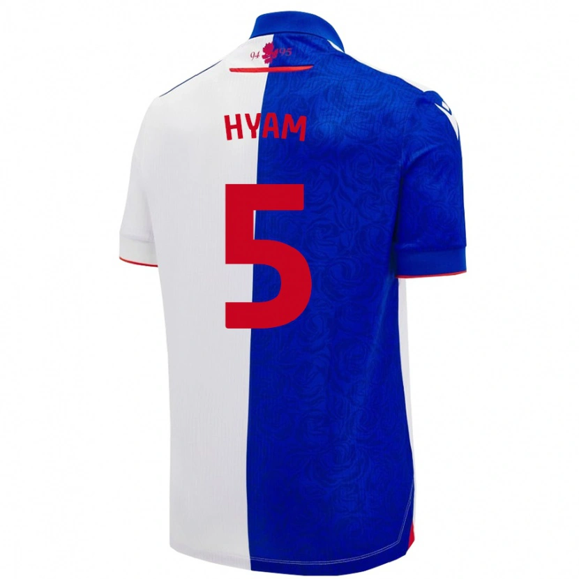 Danxen Women Dominic Hyam #5 Sky Blue White Home Jersey 2024/25 T-Shirt