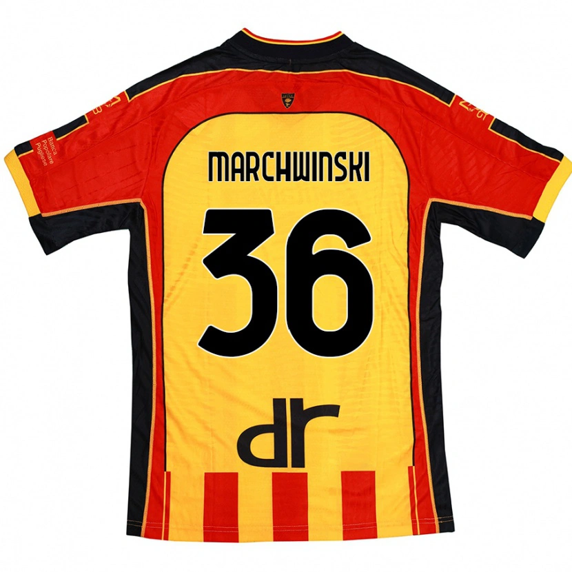 Danxen Women Filip Marchwinski #36 Yellow Red Home Jersey 2024/25 T-Shirt