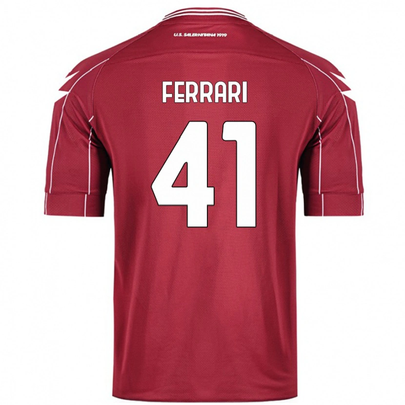 Danxen Women Tommaso Ferrari #41 Burgundy Home Jersey 2024/25 T-Shirt