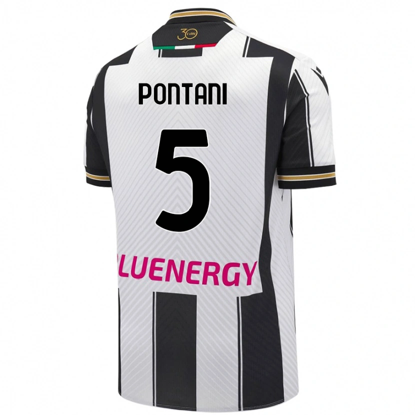 Danxen Women Leonardo Pontani #5 White Black Home Jersey 2024/25 T-Shirt