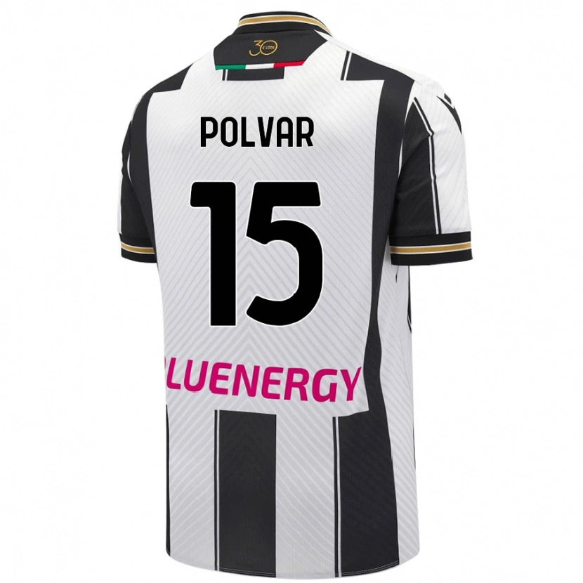 Danxen Women Francesco Polvar #15 White Black Home Jersey 2024/25 T-Shirt