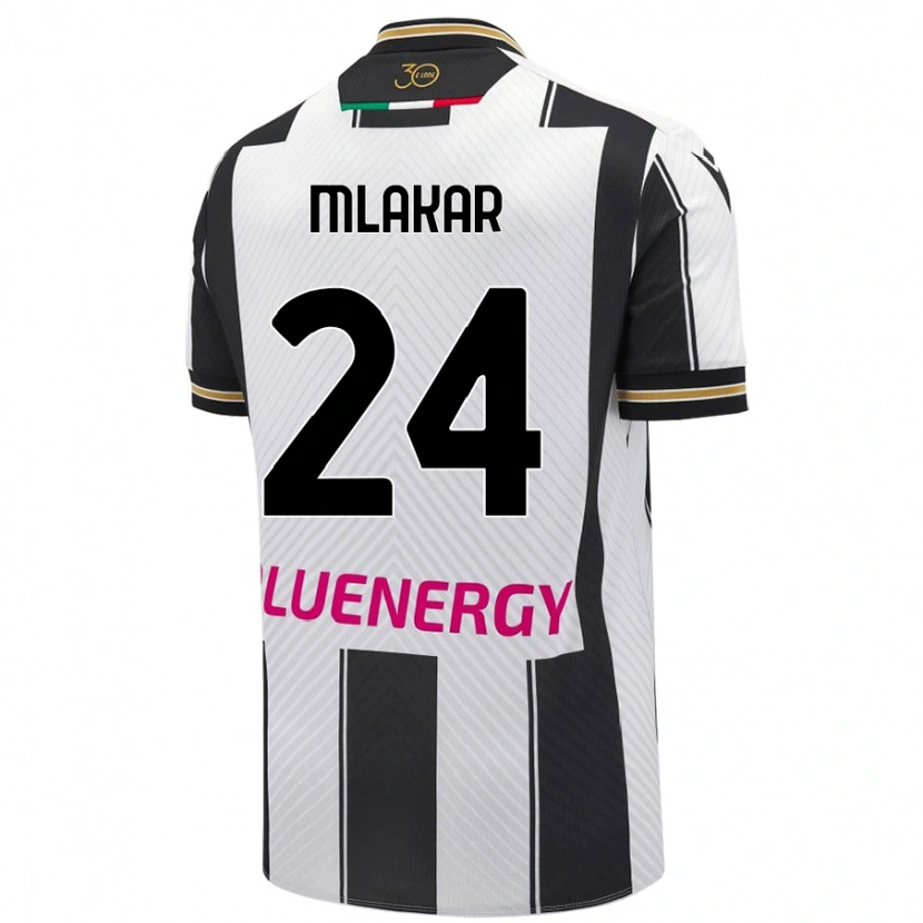 Danxen Women Lorenzo Mlakar #24 White Black Home Jersey 2024/25 T-Shirt