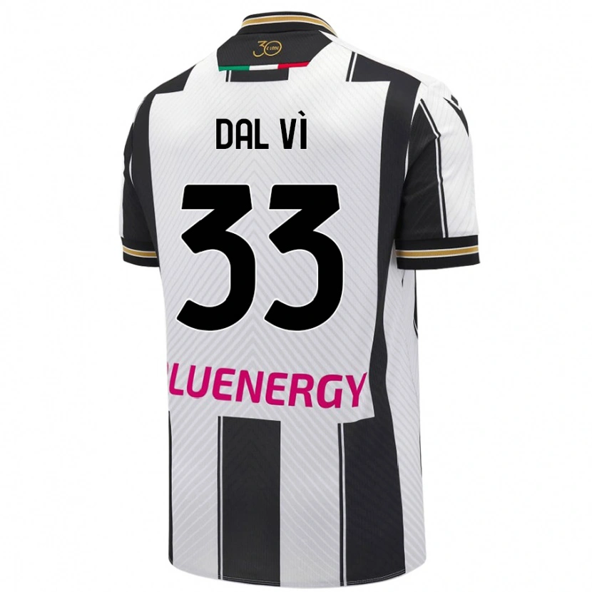 Danxen Women Matteo Dal Vì #33 White Black Home Jersey 2024/25 T-Shirt