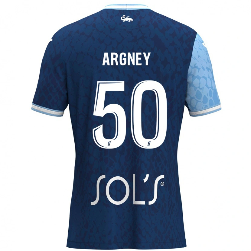 Danxen Women Paul Argney #50 Sky Blue Dark Blue Home Jersey 2024/25 T-Shirt