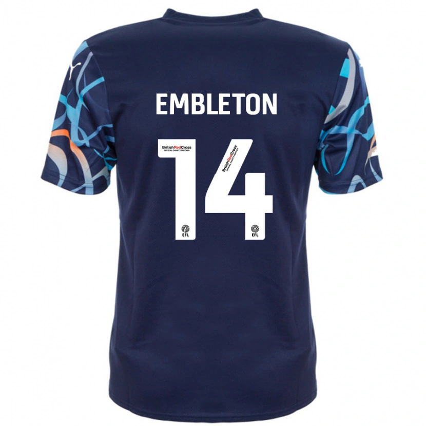 Danxen Women Elliot Embleton #14 Navy Blue Away Jersey 2024/25 T-Shirt