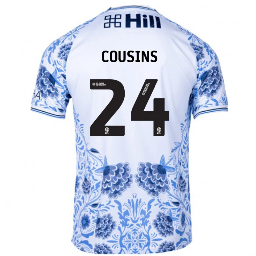 Danxen Women Jordan Cousins #24 White Blue Away Jersey 2024/25 T-Shirt