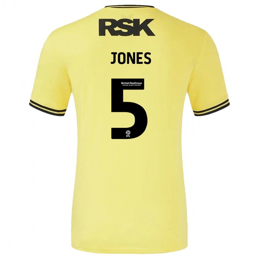 Danxen Women Lloyd Jones #5 Yellow Black Away Jersey 2024/25 T-Shirt