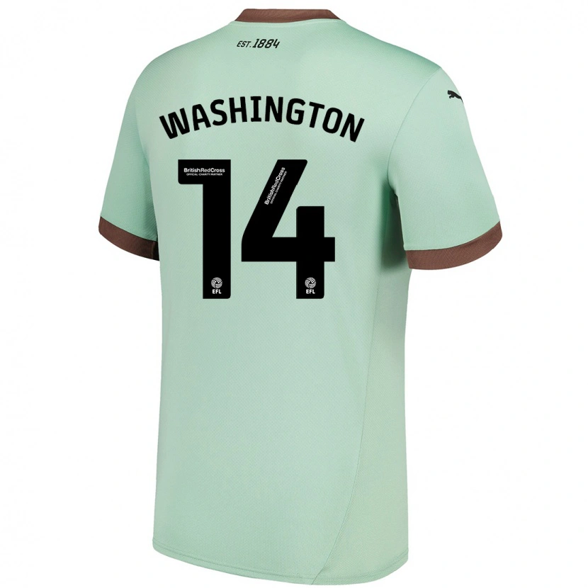 Danxen Women Conor Washington #14 Pale Green Away Jersey 2024/25 T-Shirt