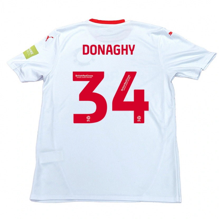 Danxen Women Tom Donaghy #34 White Away Jersey 2024/25 T-Shirt