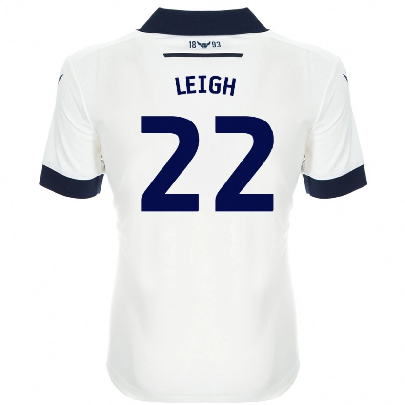 Danxen Women Greg Leigh #22 White Navy Blue Away Jersey 2024/25 T-Shirt