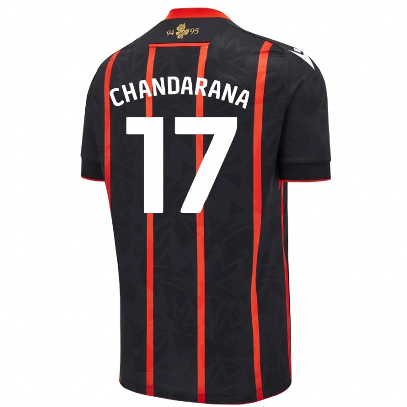 Danxen Women Millie Chandarana #17 Black Red Away Jersey 2024/25 T-Shirt