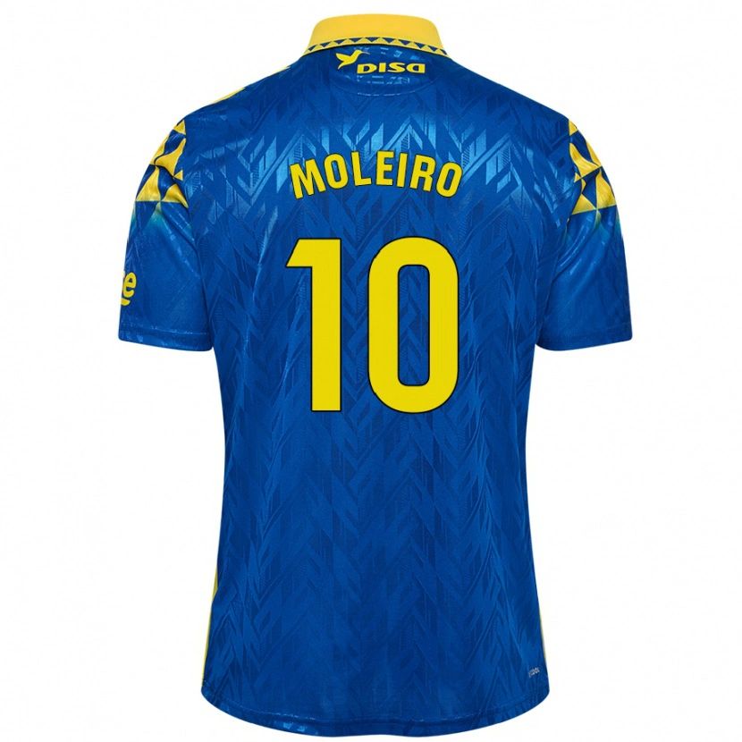 Danxen Women Alberto Moleiro #10 Blue Yellow Away Jersey 2024/25 T-Shirt