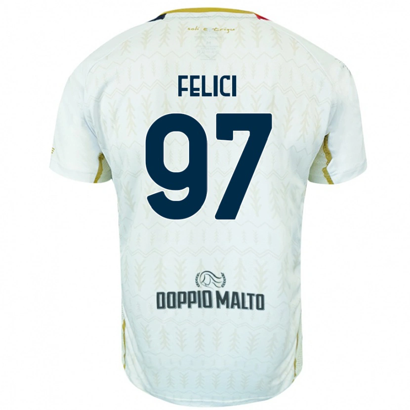 Danxen Women Mattia Felici #97 White Away Jersey 2024/25 T-Shirt