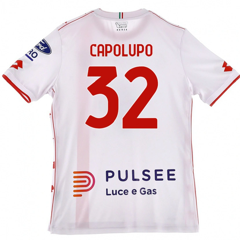 Danxen Women Samuele Capolupo #32 White Red Away Jersey 2024/25 T-Shirt