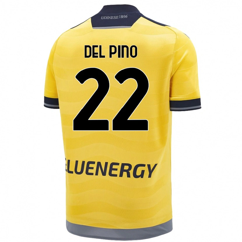 Danxen Women Lorenzo Del Pino #22 Golden Away Jersey 2024/25 T-Shirt