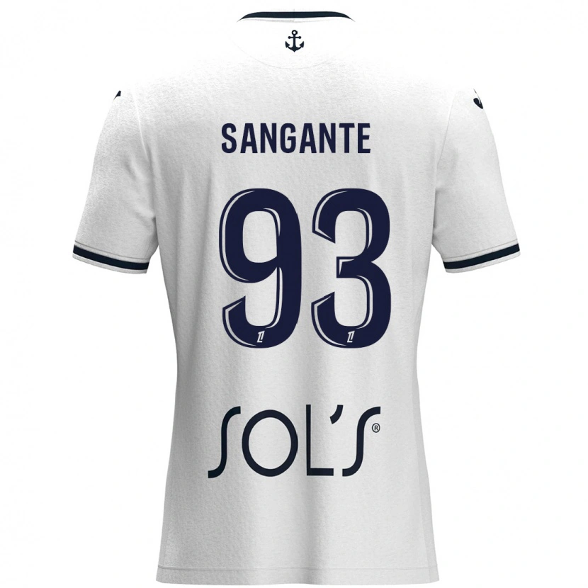 Danxen Women Arouna Sangante #93 White Dark Blue Away Jersey 2024/25 T-Shirt