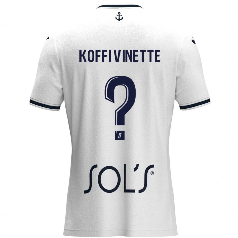 Danxen Women Enzo Koffi Vinette #0 White Dark Blue Away Jersey 2024/25 T-Shirt