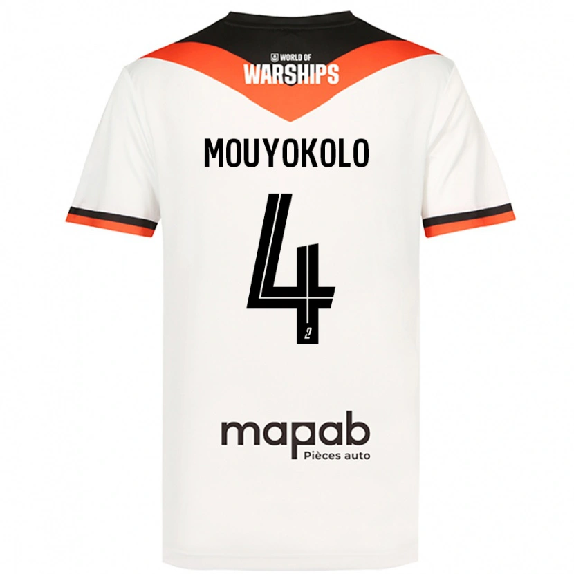 Danxen Women Loris Mouyokolo #4 White Away Jersey 2024/25 T-Shirt