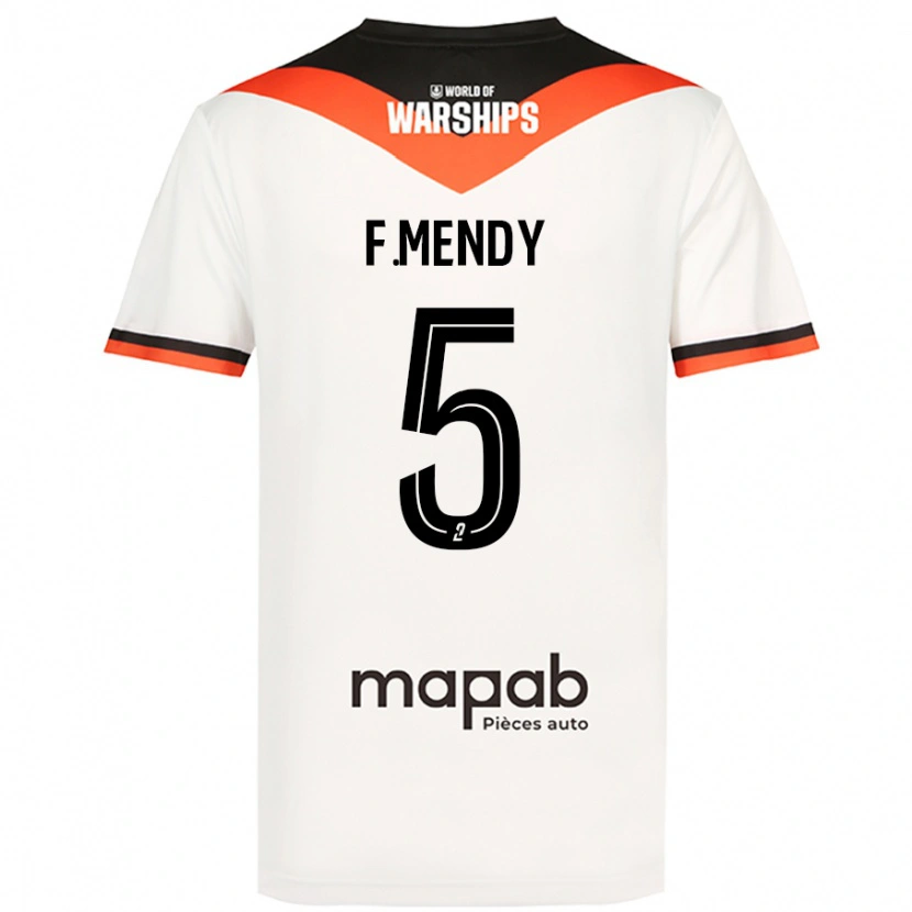 Danxen Women Formose Mendy #5 White Away Jersey 2024/25 T-Shirt