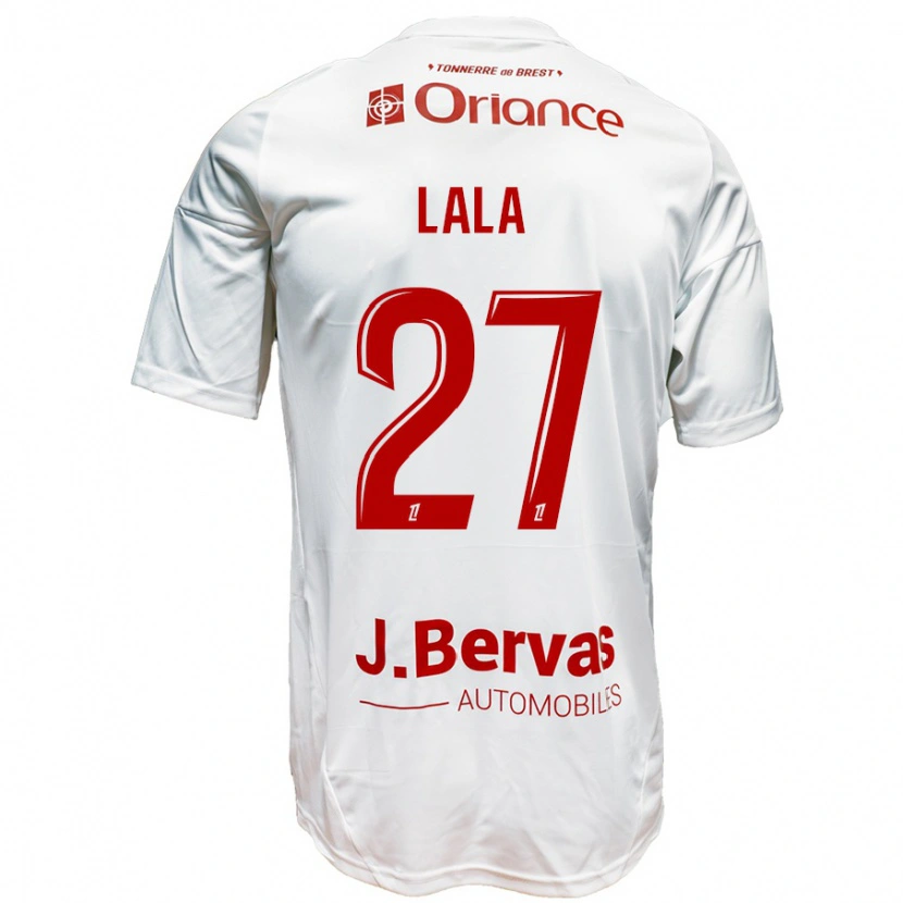 Danxen Women Kenny Lala #27 White Red Away Jersey 2024/25 T-Shirt