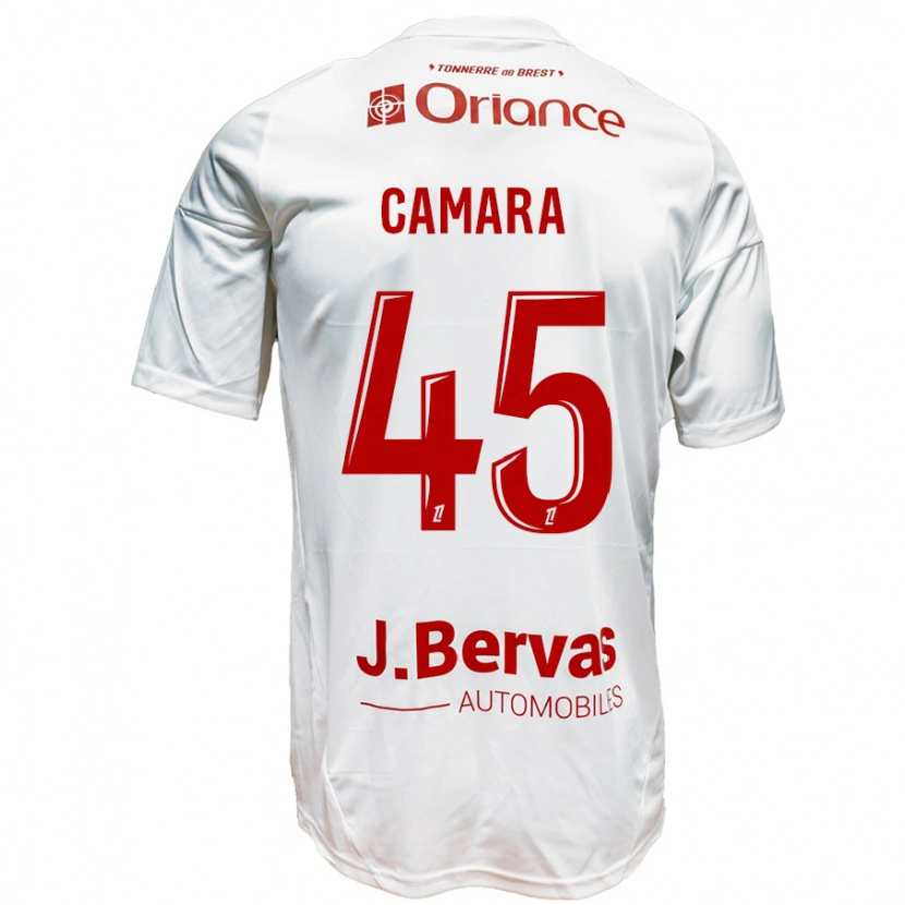 Danxen Women Mahdi Camara #45 White Red Away Jersey 2024/25 T-Shirt