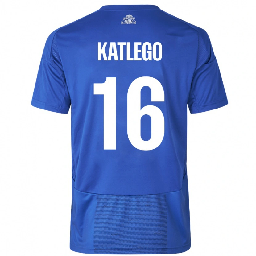 Danxen Women David Katlego #16 White Blue Away Jersey 2024/25 T-Shirt