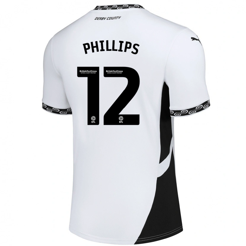 Danxen Kid Nathaniel Phillips #12 White Black Home Jersey 2024/25 T-Shirt