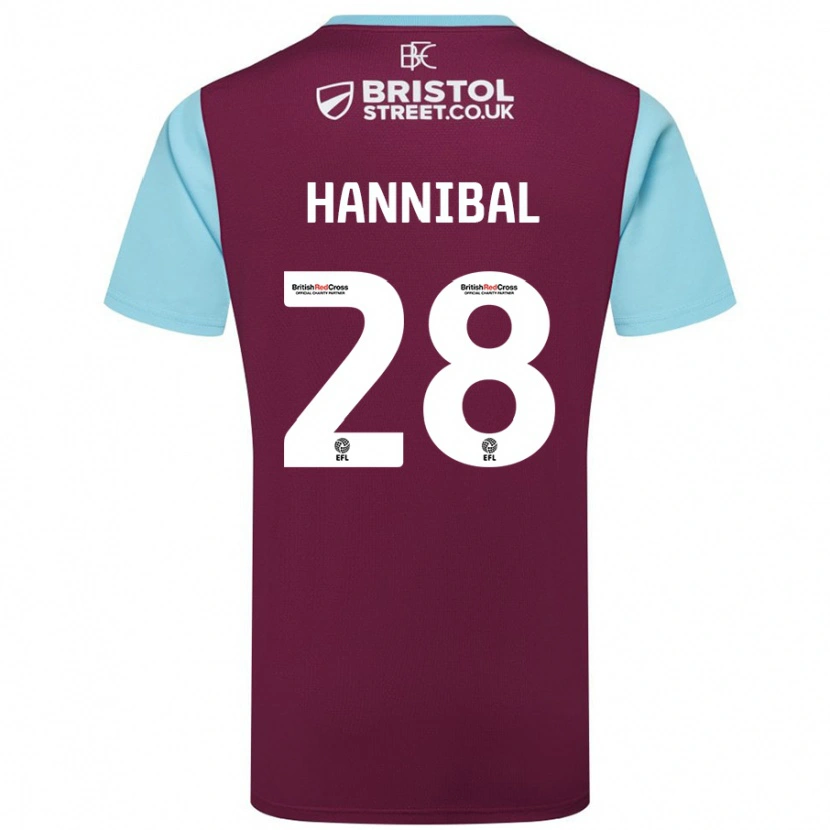 Danxen Kid Hannibal #28 Burgundy Sky Blue Home Jersey 2024/25 T-Shirt