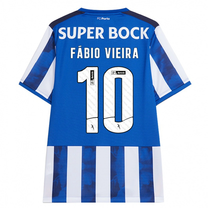 Danxen Kid Fábio Vieira #10 Blue White Home Jersey 2024/25 T-Shirt