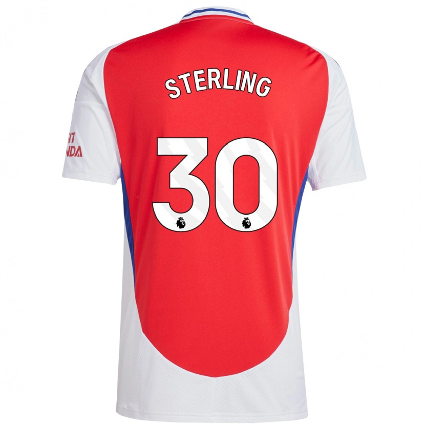 Danxen Kid Raheem Sterling #30 Red White Home Jersey 2024/25 T-Shirt