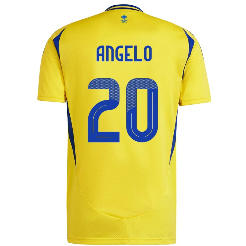 Danxen Kid Ângelo #20 Yellow Blue Home Jersey 2024/25 T-Shirt